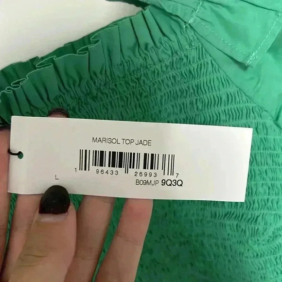 Long sleeve ruffle smocked top - Picture 3 of 6